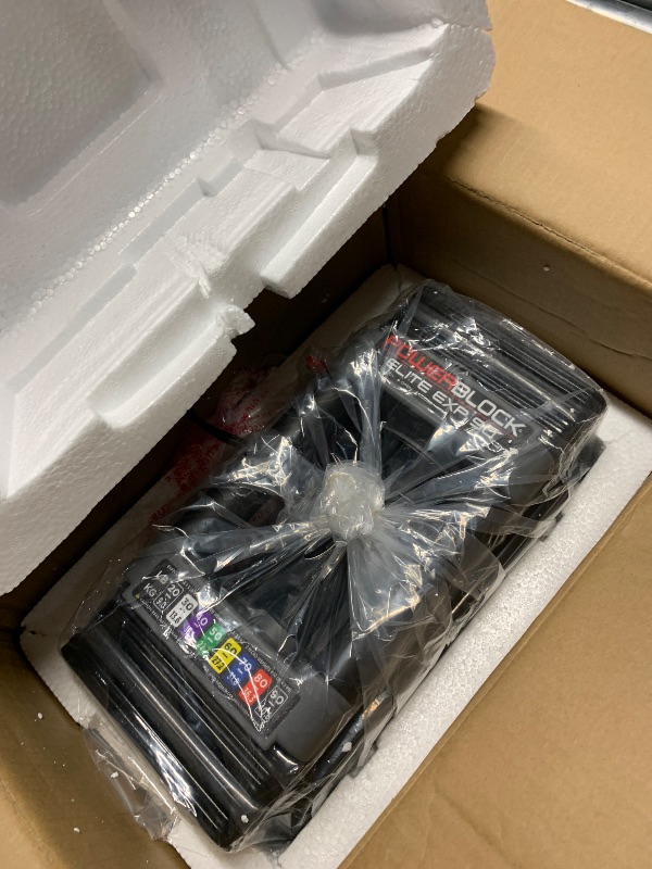 Photo 1 of ***PARTIAL SET (1/2) - PRICE ADJUSTED***
PowerBlock Elite EXP Adjustable Dumbbells, Sold in Pairs, Stage 1, 5-50 lb. Dumbbells, Durable Steel Build, Innovative Workout Equipment, All-in-One Dumbbells, Expandable with Expansion Kits