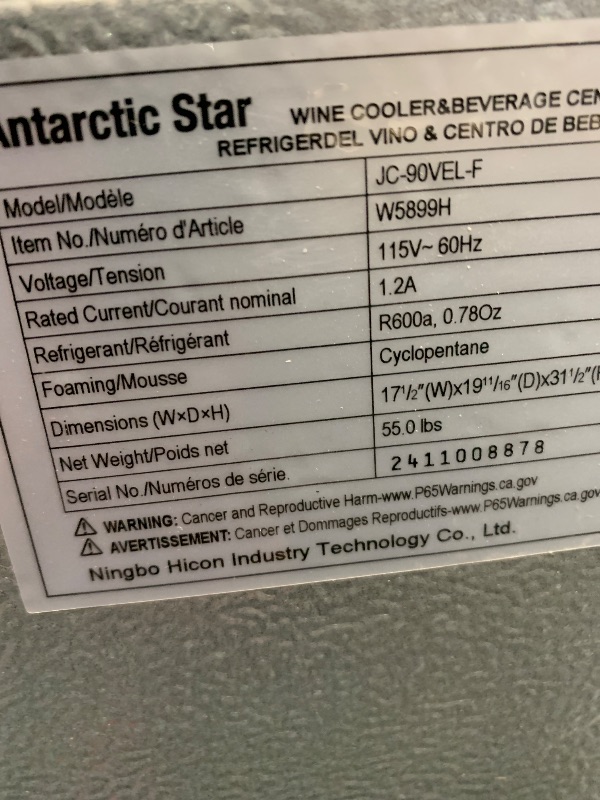 Photo 1 of ***DAMAGED AND HEAVILY USED***
Electactic Mini Fridge 130 Can Beverage Refrigerator Cooler, 3.2 Cu.Ft Drink Fridge forSoda Wine Beer, Digital Temperature Control Cooler for Home, Dorm, Bar