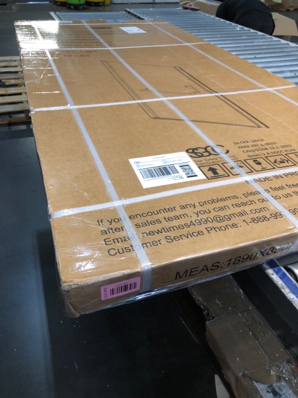 Photo 1 of ***FACTORY SEALED***KPUY Pivot Shower Door, 36-38" W x 72" H Frameless Single Swing Glass Shower Door with Explosion-Proof Film Nano Coating, 1/4" (6mm) Thick Tempered Clear Glass, Matte Black
