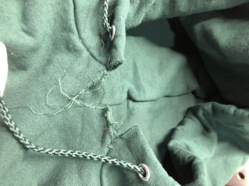 Photo 1 of ***DAMAGED - SEE NOTES/PICTURES*** Hanes Men's Ultimate Cotton Heavyweight Pullover Hoodie Sweatshirt, Deep Forest, X-Large