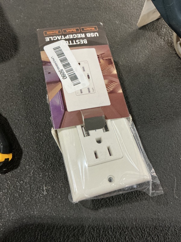 Photo 1 of *MISISNG PARTS*
BESTTEN GaN 65W USB C Wall Outlet for Laptop, 3-Port USB Outlet with 15A Tamper-Resistant Electrical Outlet, 2 Type-C & 1 Type-A Ports USB Receptacle, Screwless Wallplate Included, ETL Listed, White