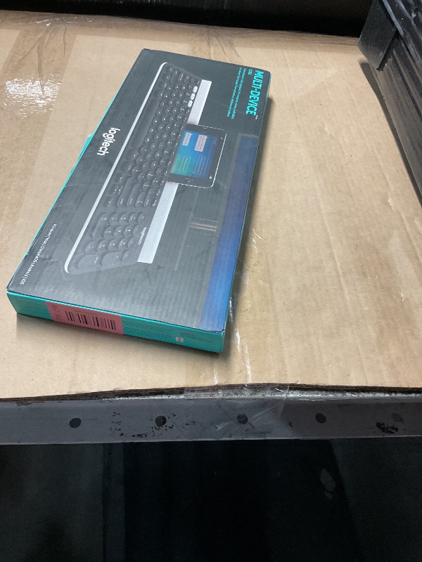 Photo 1 of **MISSING USB**Logitech K780 Multi-Device Wireless Keyboard for Computer, Phone and Tablet – Flow Cross-Computer Control Compatible - Speckles, White