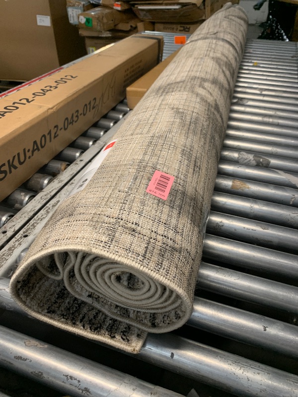 Photo 1 of ***DIRTY***
***TRUCK/TRAILER PICKUP ONLY***
Loloi Darby Collection DAR-01 Charcoal/Sand 7'-10" x 10' Area Rug