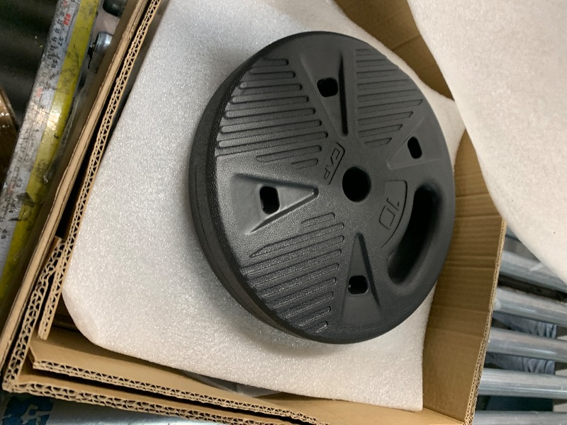 Photo 1 of ***HALF MISSING SAEE NOTES***
CAP Threaded Barbell Set with 100 LB Cement Grip Plates | 47" Threaded Bar, 25LB / 15LB / 10LB Grip Plates, Star Collars, Home Gym Weight Set for Strength Training