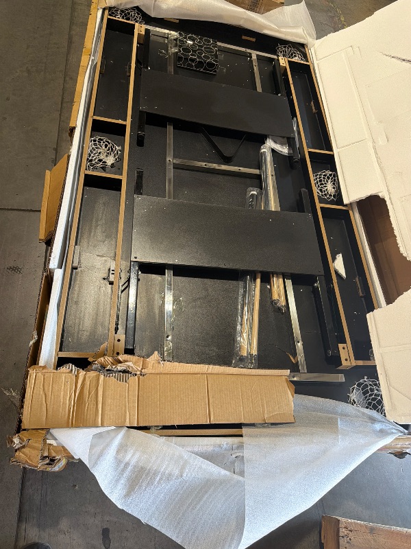 View 6 of ***Pool Table is damaged, see pictures***
***TRUCK/TRAILER PICKUP ONLY***
7 Foot Pool Table for Family, Foldable No Assembly Pool Table with Balls, Cues, Chalk, Rack & Brush, Portable Billiards Game Table for Apartment, Basement, Office & Game Room