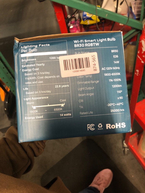 Photo 1 of ****missing parts*** Linkind Matter Smart Light Bulb,1200LM 85W BR30 Smart Flood Light Bulbs Work with Alexa, Apple Home, Google Home, RGBTW Recessed Color Changing Bulbs E26, 2.4GHz Only WiFi Light Bulbs LED, 2 Pack