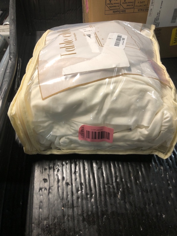 Photo 1 of ***MISSING PARTS***
2 Pack Spandex Ivory Table Clothes for 6 Foot Rectangle Tables, 6FT Stretchy Tablecloths Fitted Table Cover Desk Skirt for Parties Weddings Birthday Banquet Baby Shower