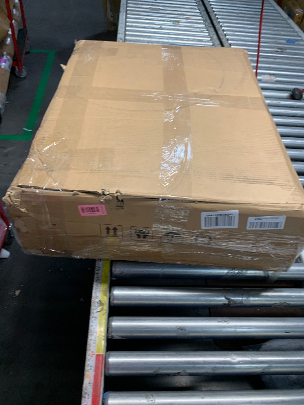 Photo 1 of ***MISSING PARTS AND HARDWARE***
Tribesigns 47 inch Round Dining Table Wood Kitchen Table for Dining Room, 47" Dinner Room Tables for 4-6, Farmhouse Accent Furniture with Wooden Tabletop and Cross Base, Rustic Grey