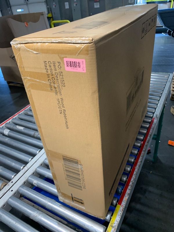 Photo 1 of ***FACTORY SEALED***
Outdoor Wooden Elevated Rabbit Hutch with Ramp, Waterproof Roof and Removable Tray
