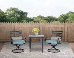 Photo 1 of ***FACTORY SEALED***
***FULL SET TRUCK/TRAILER PICKUP ONLY***
Montclair 3-Piece Steel Outdoor Bistro Set with Tan Cushions, 2 Swivel Rockers and 27 in. Table