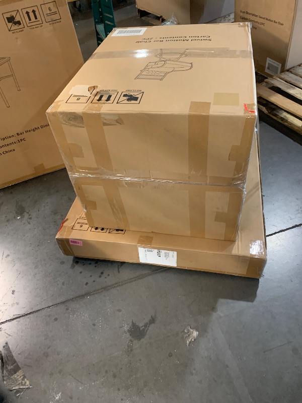 Photo 1 of ***FACTORY SEALED***
***FULL SET TRUCK/TRAILER PICKUP ONLY***
Montclair 3-Piece Steel Outdoor Bistro Set with Tan Cushions, 2 Swivel Rockers and 27 in. Table