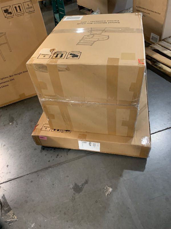 Photo 1 of ***FACTORY SEALED***
***FULL SET TRUCK/TRAILER PICKUP ONLY***
Montclair 3-Piece Steel Outdoor Bistro Set with Tan Cushions, 2 Swivel Rockers and 27 in. Table
