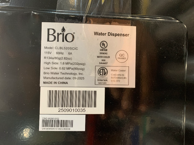 Photo 1 of ***UNABLE TO TEST***Brio 520 ICE Water Dispenser for 5 Gallon Bottle | Bullet Ice Maker Bottom Load Cooler | UV Self Cleaning, LED Touch Display with Digital Clock, Night Light, Child Safety Lock | 2X Fast Dispense
