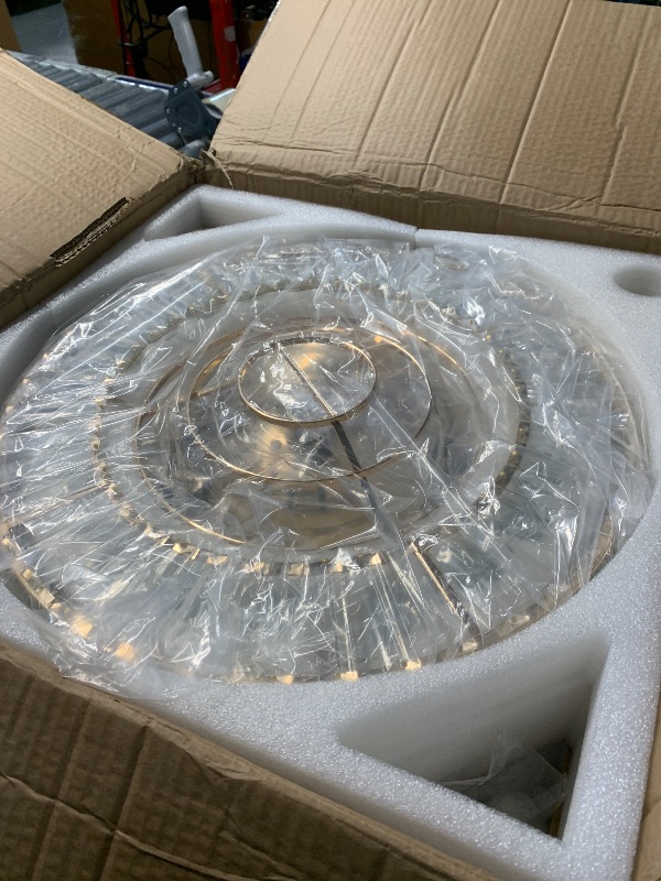 Photo 1 of ***STOCK PHOTO FOR REFERENCE ONLY*** 42'' Fandelier Ceiling Fan with Light, Retractable Chandelier Fan, 3 Color Temperature, LED Dimmable, 6 Wind Speed, Crystal Ceiling Fan for Bedroom Living Room Dining Room-Gold