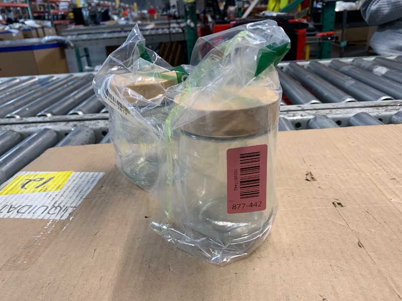 Photo 1 of (ONLY 2) NETANY 4-pack 16oz Glass jars with Airtight Lids, Overnight Oats Containers with Bamboo Lids, Wide mouth Mason Salad jars, Glass Food Storage Containers for Snacks Yogurt Spice Sugar