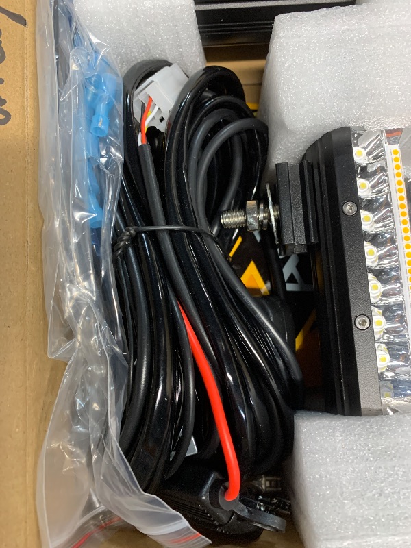 Photo 1 of ***UNABLE TO TEST***Auxbeam 7 Inch 300W LED Light Bar, 6 Modes Strobe Amber Pod Lights Yellow Fog Light Dual Color Spot Flood Offroad Driving Lights, Memory Function LED Work Lights for Truck Car ATV