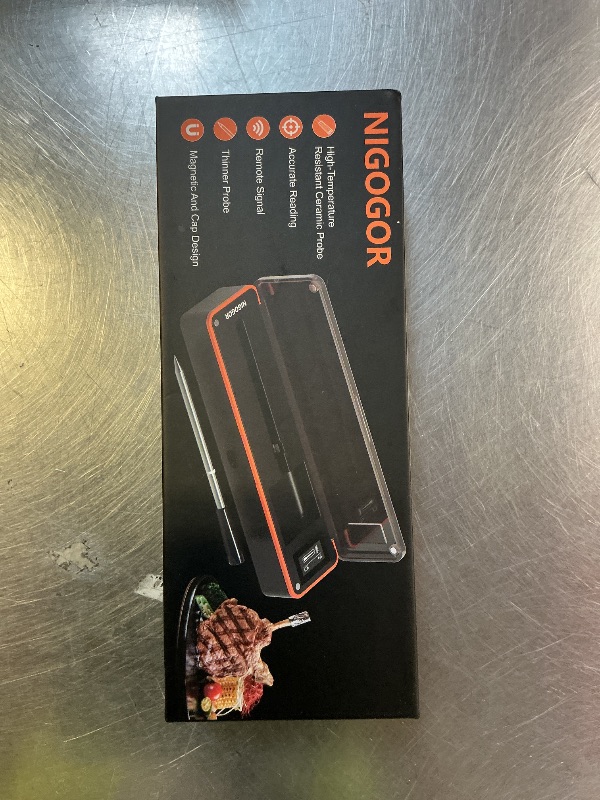 Photo 1 of Smart Wireless Meat Thermometer with Thinnest Probe, Magnetic Bluetooth Food Thermometer, Remote Tracking and Real-Time Readings from Apps, for iOS and Android, for BBQ, Grill, Smoker