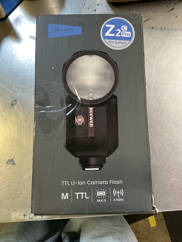 Photo 1 of NEEWER Z2PRO-C 2.4G TTL Round Head Flash Speedlite Compatible with Canon, Wireless Compatible with Godox, Upgraded UI, 76Ws 1/8000s HSS, TTL/M TCM Switch, 7.2V/3000mAh Battery, 600 Full Power Flash