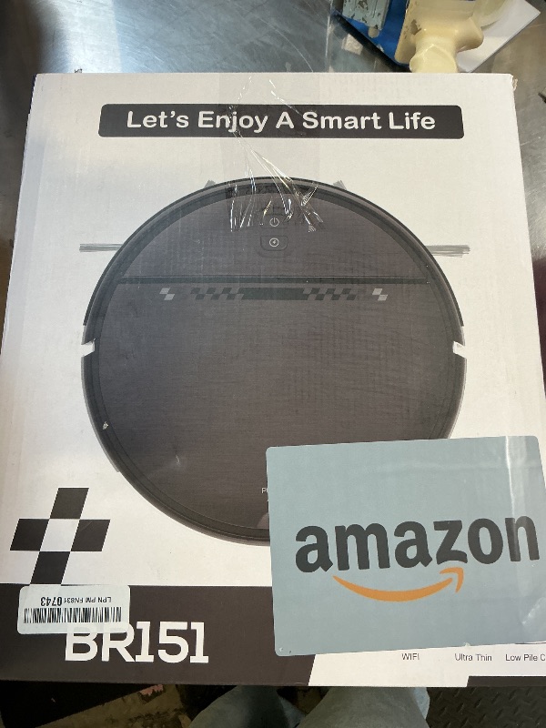 Photo 1 of Robot Vacuum and Mop Combo, 2-in-1 Mopping Robot Vacuum Cleaner with 2300Pa Suction, 2.87'' Slim Design, Wi-Fi/App/Voice Control, 3D Obstacle Avoidance&Self-Charging for Hard Floors, Carpets, Pet Hair