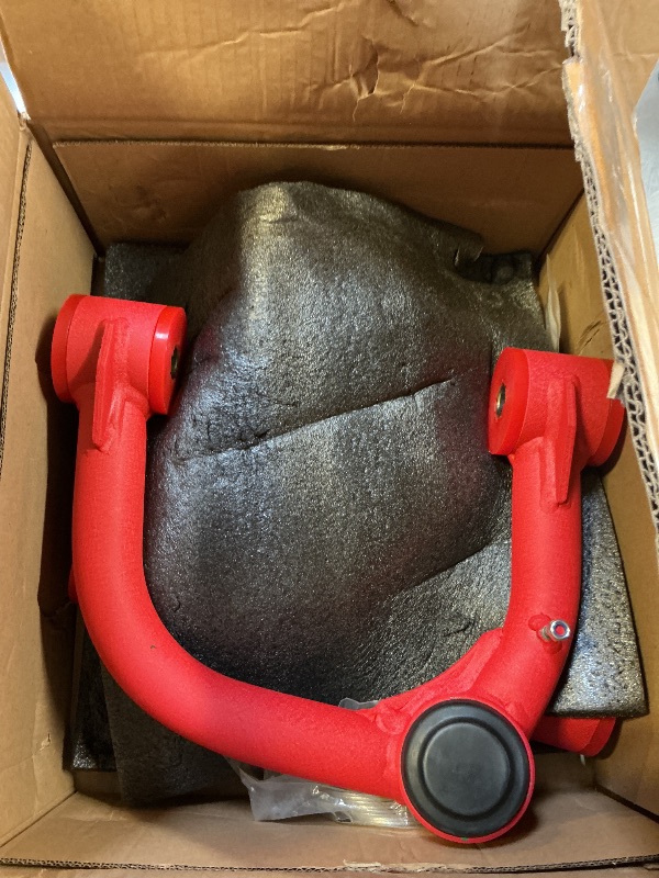 Photo 1 of 2-4" Lift Front Upper Control Arms for 2005-2023 Toyota Tacoma, Hilux, Fortuner, Tubular Control Arm, Pre-Installed Ball Joint with 2 Replacement Ball Joints, PU Bushing, Wrinkle Red