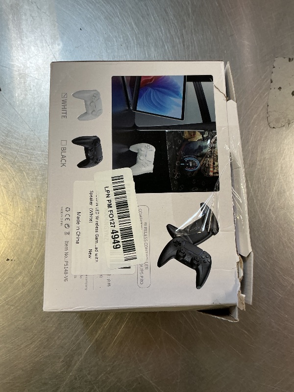 Photo 1 of JDDWIN LED Wireless Gaming Controller for PS5/PC/Android/IOS/MAC/Steam Deck,Hall Effect, Bluetooth, 3.5mm Audio Jack, Dual Vibration, 6-Axis Motion Contro Gamepad with Speaker (White)