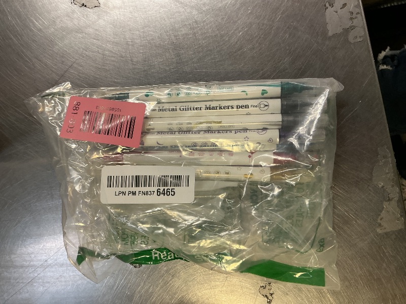 Photo 1 of 10 Color Metal Giltter 3D Nail Art Pens Set, Kalolary Double-ended Nail Point Dotting Pen Drawing Painting Liner Brush for DIY Nail Art Beauty Adorn Manicure Tools(G)