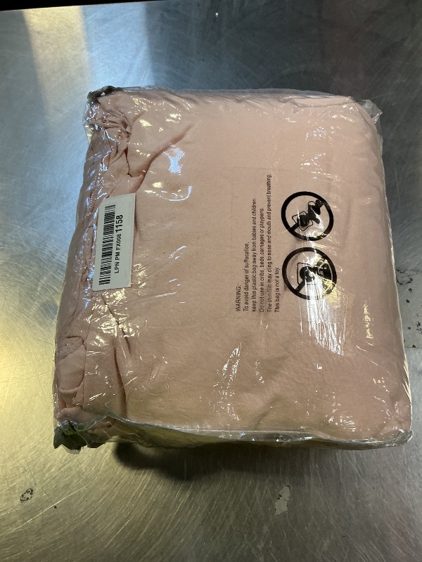 Photo 1 of Ruffle Duvet Cover King Size, 3PCS Soft Washed Microfiber Vintage French Country Duvet Cover Set with Button Closure, Pink, 104x90 in