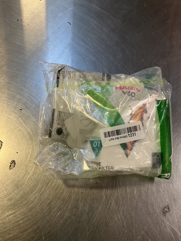 Photo 1 of [2pcs Set] Hario V60 Misarashi Coffee Paper Filter (Size 01, 100 Count, White) 200 Total