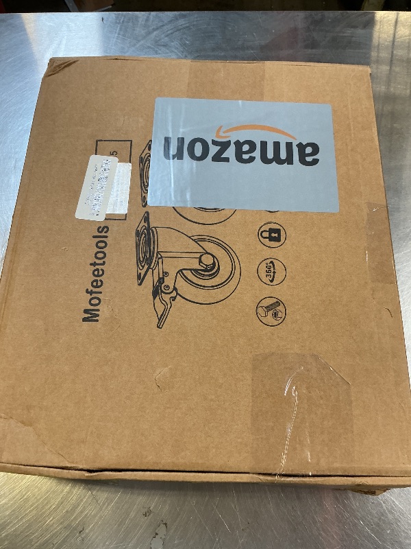 Photo 1 of **NO SCREWS** 6 Inch Heavy Duty Caster Wheels Load 3000 Lbs with Brake Safety Dual Locking No Noise Wheels Swivel Casters Set of 4