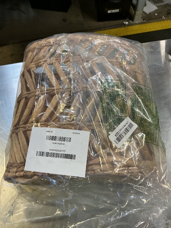 Photo 1 of SHCMSADO Wicker Hanging Basket Handmade Woven Hanging Storage Basket Natural Wicker Decorative Baskets for House Garden Wedding Wall Decorations,12*5*12