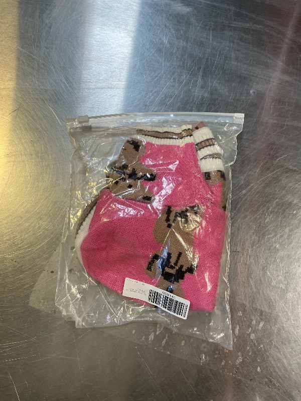 Photo 1 of Dog Sweater Valentines Dog Clothes for Small Dogs Bear Dogs Cardigan Sweater Valentines Day Puppy Sweaters Soft Cat Sweaters Ropa para Perros Girl Puppy Clothes Doggy Outfit Apparel Coat (Pink,M)