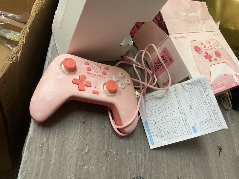 Photo 1 of Kuitmor Pink Switch Controller,Hello Kitty Hall Effect Controllers Wireless for Switch 2/1/OLED/Lite,PC,Android,iOS | Bluetooth + Wired,1000mAh Battery,6-Axis Gyro,Dual Vibration,RGB Breathing Light