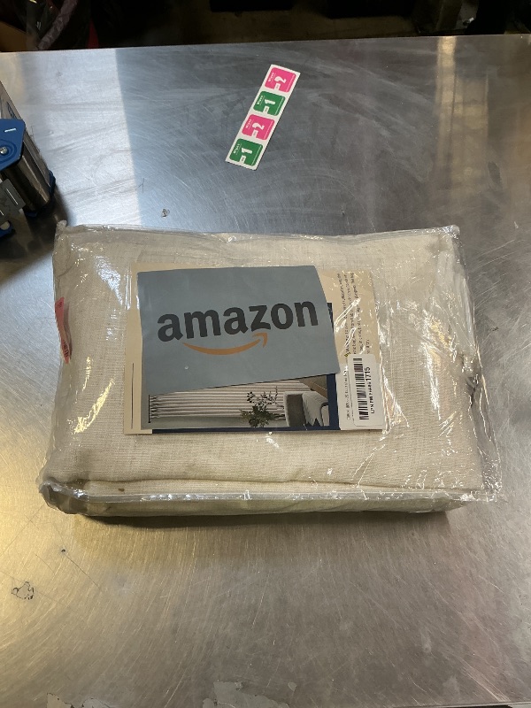 Photo 1 of COMON HOME 60 Inch Extra Wide Pinch Pleated Curtains 112 Inch Length for Living Room Large Window Drapes Light Filtering Privacy for Bedroom Back Tab with Hooks Clip Rings Natural 60W x 112L