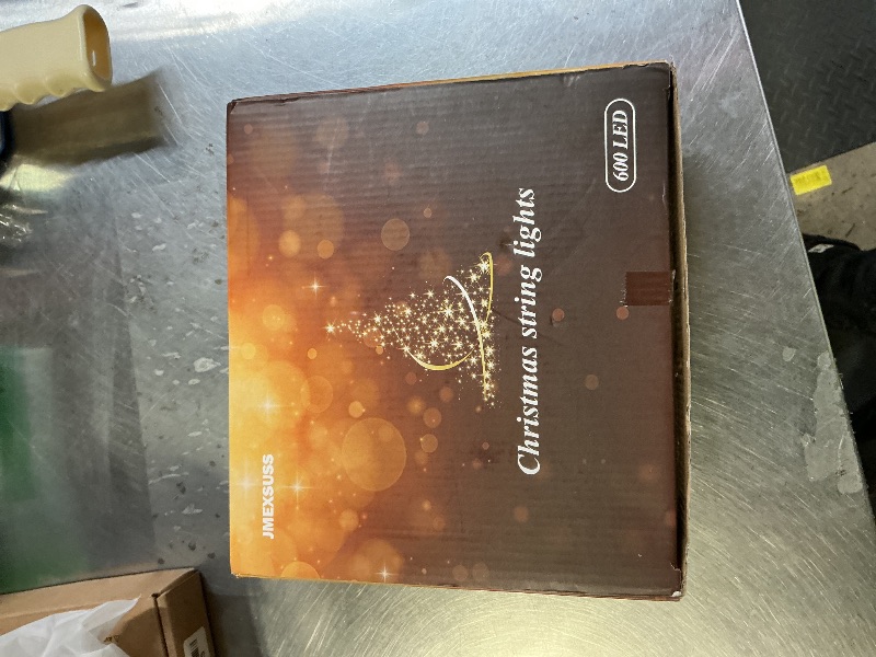 Photo 1 of JMEXSUSS 600 Blue LED Christmas Lights Outdoor Waterproof 168ft Blue String Tree Lights Indoor Plug in 8 Modes for Bedroom Fireplace Halloween Party Xmas Christmas Decorations