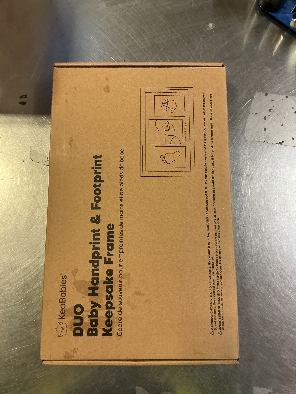 Photo 1 of KeaBabies Baby Hand and Footprint Kit - Clay Handprint Keepsake Frame, Newborn Nursery Picture Frame, Personalized New Mom Gifts for Baby First Christmas Shower (Alpine White)