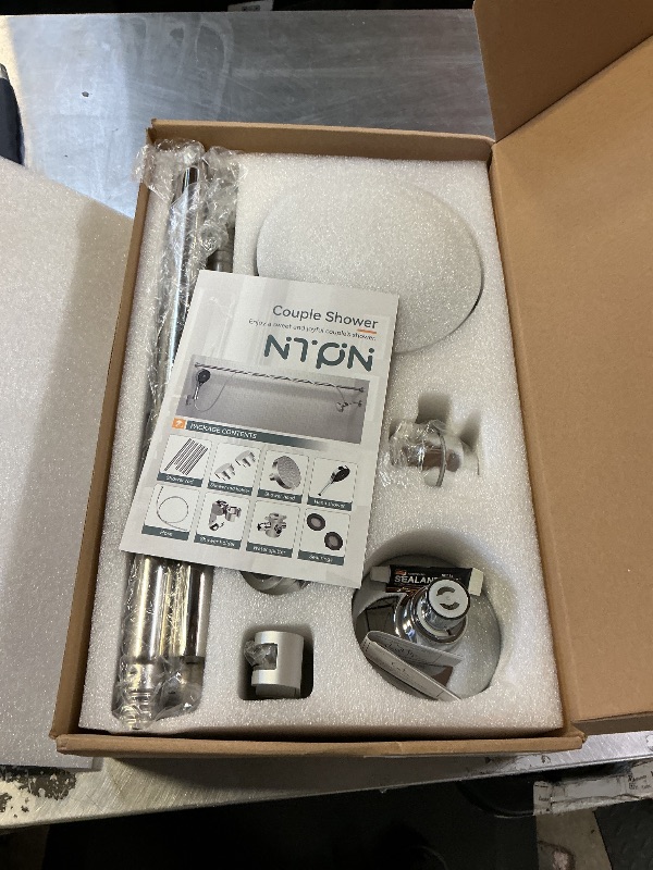 Photo 1 of NTPN Dual Shower Head with Handheld for Couples: High Pressure Double Shower Heads for Two People - Adjustable Two Showerhead System with 3 Flow Settings Fits 2 Person Bathroom (Chrome)