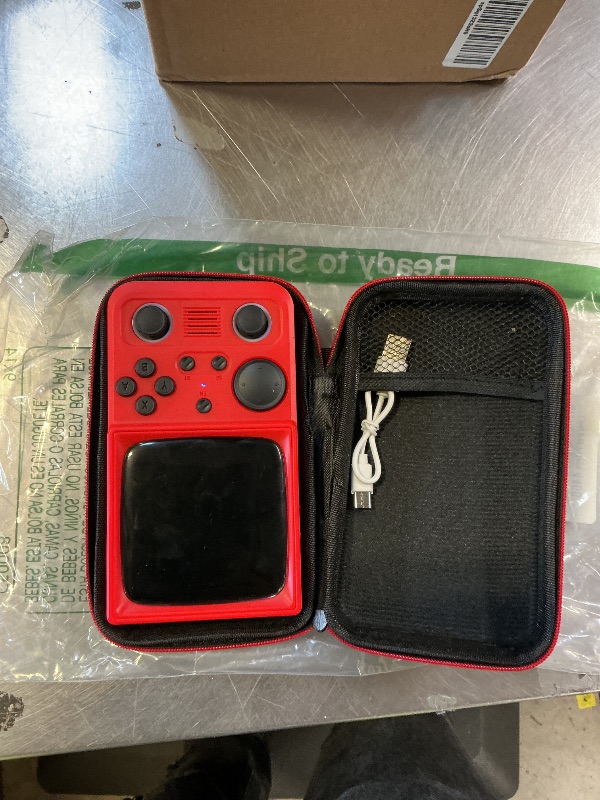 Photo 1 of R36TMAX Upgraded Retro Handheld Game Console with 4000mAh Battery, 4.0'' IPS Screen, Retro Gaming Console with Portable Case, Supports WiFi Networked Fighting and OTG (Classic Red)