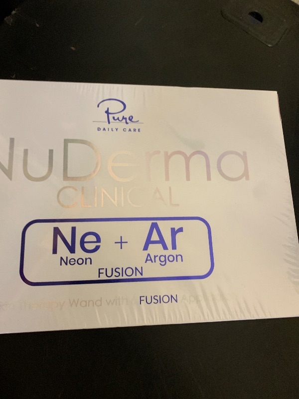 Photo 1 of Pure Daily Care NuDerma Clinical Portable Skin Therapy Wand, Machine with 6 Fusion Neon + Argon Wands – Anti Aging - Clarifying - Skin Tightening & Radiance - Wrinkle Reducing
