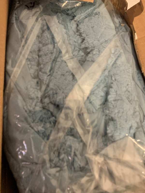 Photo 1 of Bedsure Tufted Boho Comforter Set Queen Size - Dusty Blue Boho Bed Set, GentleSoft™ 3 Pieces Farmhouse Shabby Chic Embroidery Bedding, Gifts for Woman, Soft Jacquard Queen Comforter for All Seasons