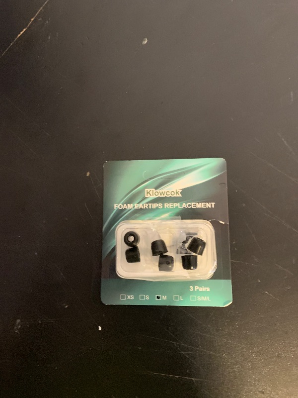 Photo 1 of Klowcok Memory Foam Replacement Earbud Tips for TV Ears Digital Wireless Headset, in-Ear Headphones Tips, Comfort Fit 3 Pairs, Black (Medium)