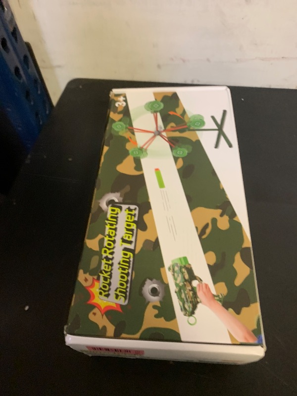Photo 1 of Rocket Shooting Games Toys with Rotating Target 2 Toy Guns 20 Foam Darts Kids Outdoor Toys for Boys Age 5 6 7 8 9 10+ Year Old Carnival Games Compatible with Nerf Guns (Green)