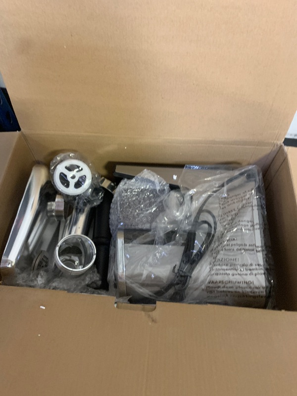 Photo 1 of Sinyder Electric Meat Grinder,3000 Max Heavy Duty Stainless Steel Meat Mincer with 2 Blades,3 Grinding Plates,3 Sausage Stuffer Tubes & Kubbe Kit for Home & Kitchen Using