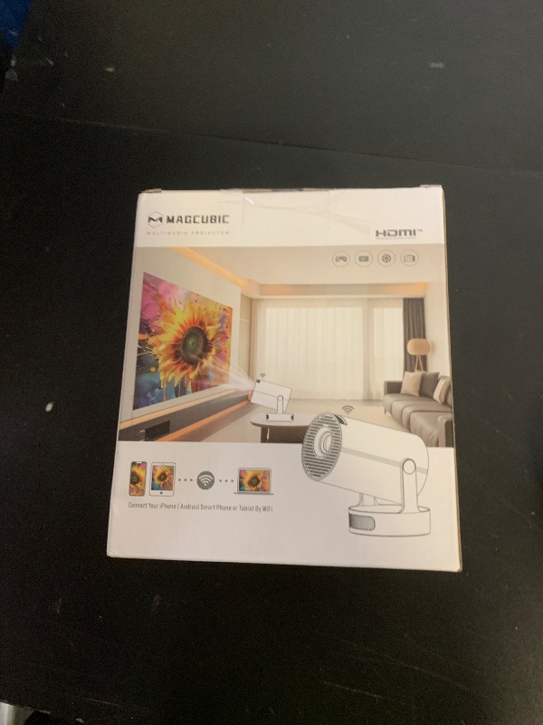 Photo 1 of Magcubic Mini Projector with WiFi 6 and Bluetooth 5.4, Portable Projector 4K Support, 5W Soundbase Speaker, Auto Vertical Keystone 180°Rotatable Smart Proyector for Movie Home Outdoor