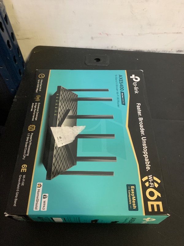 Photo 1 of TP-Link AXE5400 Tri-Band WiFi 6E Router (Archer AXE75), 2025 PCMag Editors' Choice, Gigabit Internet for Gaming & Streaming, New 6GHz Band, 160MHz, OneMesh, Quad-Core CPU, VPN & WPA3 Security