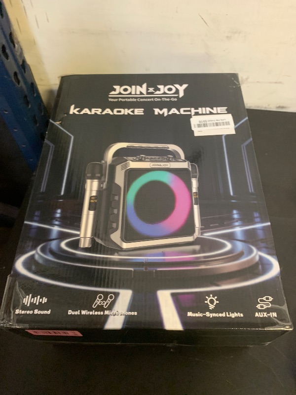 Photo 1 of Portable Karaoke Machine, with Wireless Microphones, Bluetooth Party Speaker with LED Lights, Loud Subwoofer, USB/AUX, Outdoor Karaoke Speaker for Adults & Kids, Home & Party