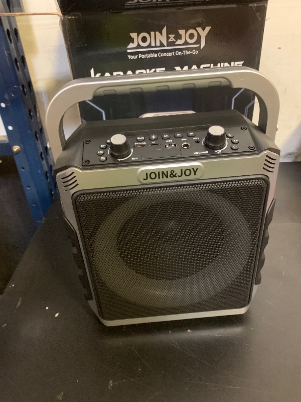 Photo 1 of Portable Karaoke Machine, with Wireless Microphones, Bluetooth Party Speaker with LED Lights, Loud Subwoofer, USB/AUX, Outdoor Karaoke Speaker for Adults & Kids, Home & Party