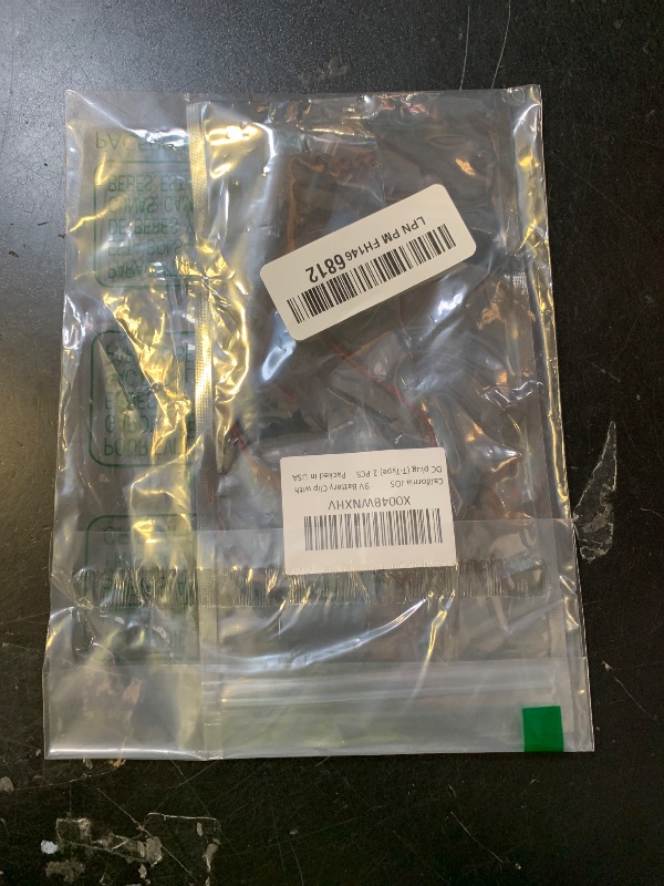 Photo 1 of *1 PIECE** 9V Battery Clip 9 V Battery Connector with 2.1mm X 5.5mm Male DC Plug for Arduino Electronics, Student Experiment, STEM Project, and Research