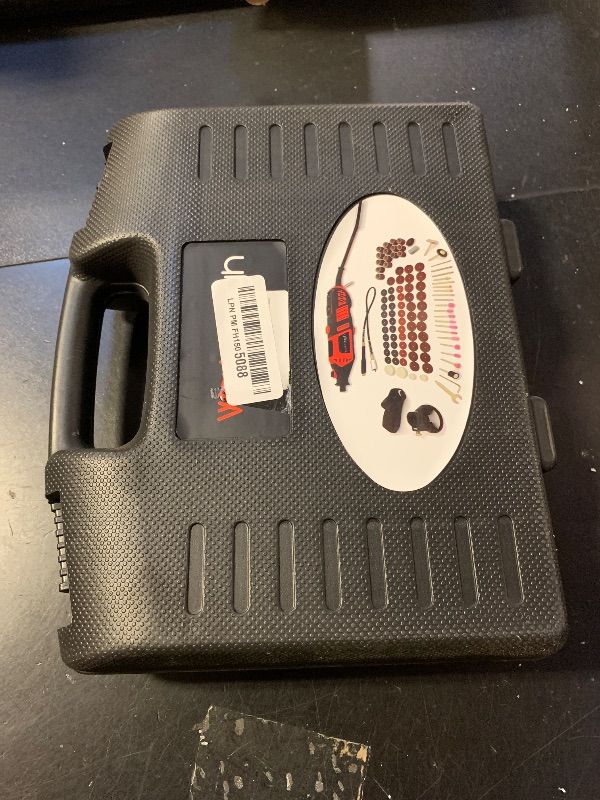 Photo 1 of **INCOMPLETE** Werktough 170W Rotary Tool Kit with 100pcs Accessories, Electric Tile Cutter, Ideal for grinding, cutting, wood carving, sanding and engraving.