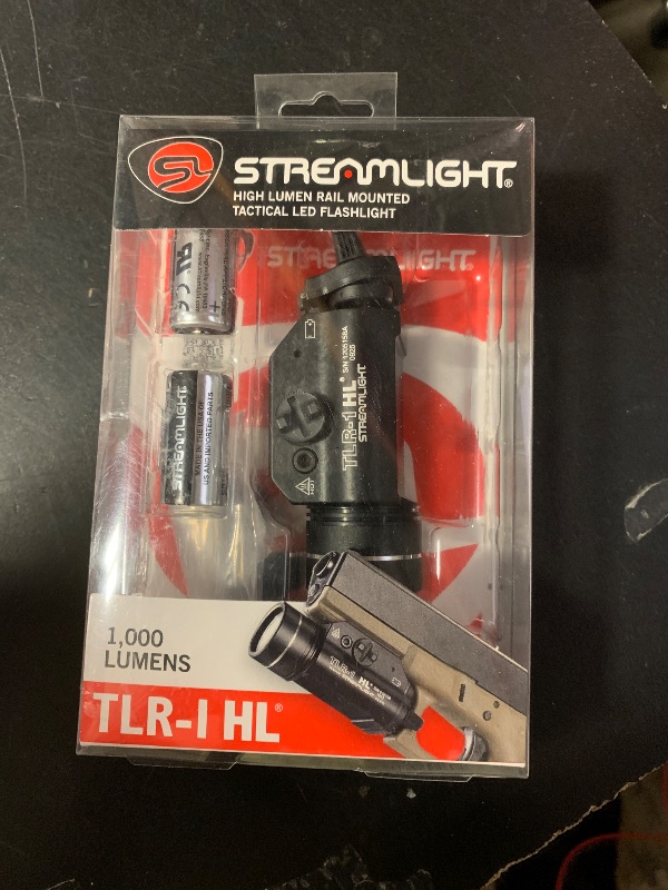 Photo 1 of Streamlight 69260 TLR-1 HL 1000-Lumen 20000 Candela Rail-Mounted Tactical Weapon Light with Specific Compatibility Rail Locating Keys, Black