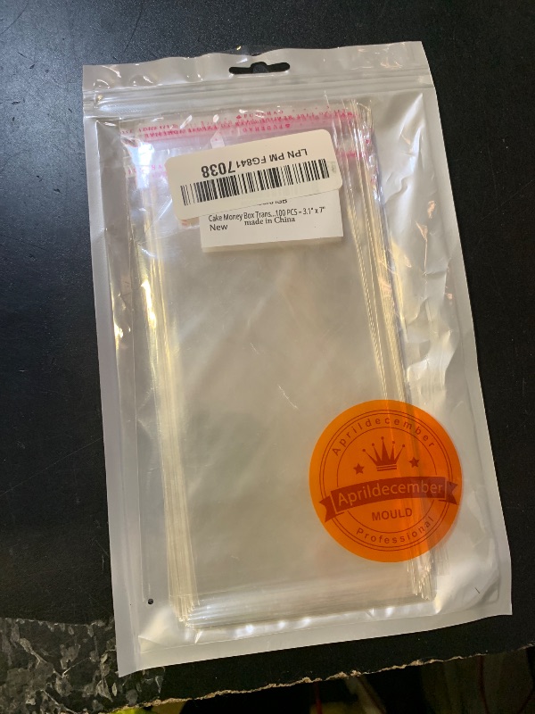 Photo 1 of 100 PCS Cake Money Box Transparent Bags, Money Pull Out Plastic Bags, Clear Self Sealing Cellophane Bags, Self Adhesive Resealable Bags, 3.1 x 7 IN